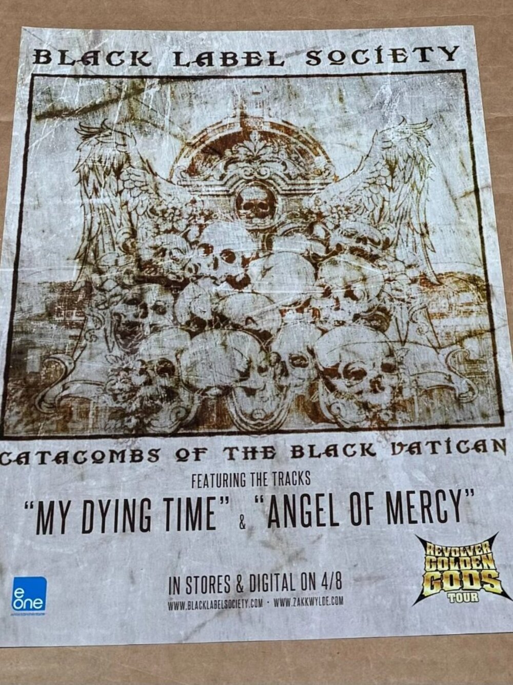 BLACK LABEL SOCIETY - CATACOMBS OF THE BLACK VATICAN - 2014 Promo Print Ad